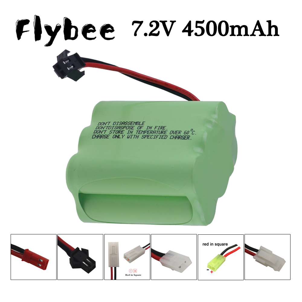 Rc Hobby Boat - 電気玩具タンク用バッテリー,4500mah,ni-mh,aa,nimh,sm,jst,プラグEL-2P, L6.2-2P,7.2v