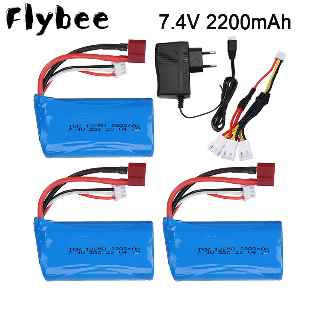 Rc Hobby Vehicles - 車のおもちゃのリモートコントロールヘリコプター用のリポバッテリー,tプラグ,7.4 v,2200mah,18650,卸売部品,7.4 v,1500 mah