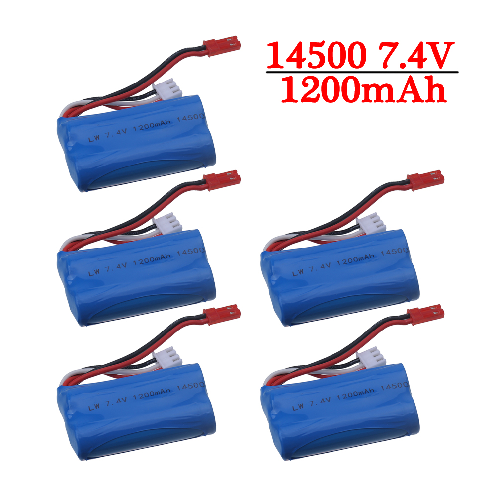 Rc Hobby Boat - Wltoys wl917,7.4v,1200mah,jstプラグ,ボート,おもちゃ,車,14500,アクセサリー用のrcボートバッテリー