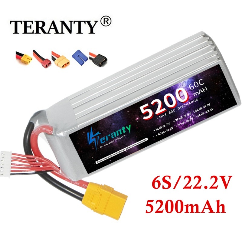 Rc Hobby Boat - タンク、rcモデルパーツ、車、電車、バギー、ボート、60c、5200mah、ec5、xt60 t、xt90、6s、22.2v用のプラグ付きteranty-lioバッテリー
