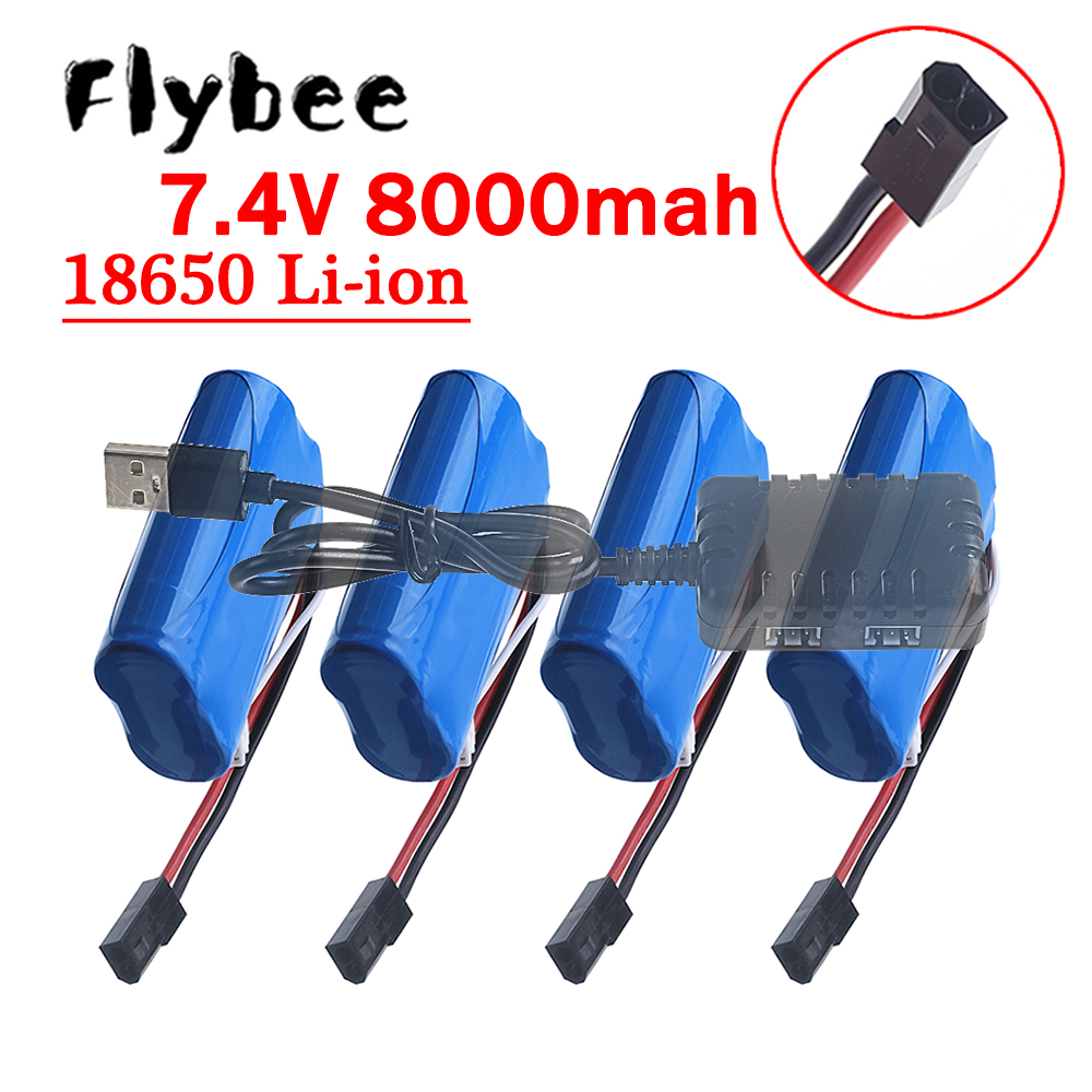 Rc Hobby Boat - (5500 プラグ) 18650 7.4V 8000Mah バッテリー、MJX