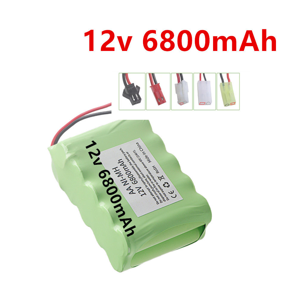Rc Hobby Light - 12v 6800mAh ニッケル水素充電式バッテリー タミヤ/JST/SM 用電動おもちゃ RC