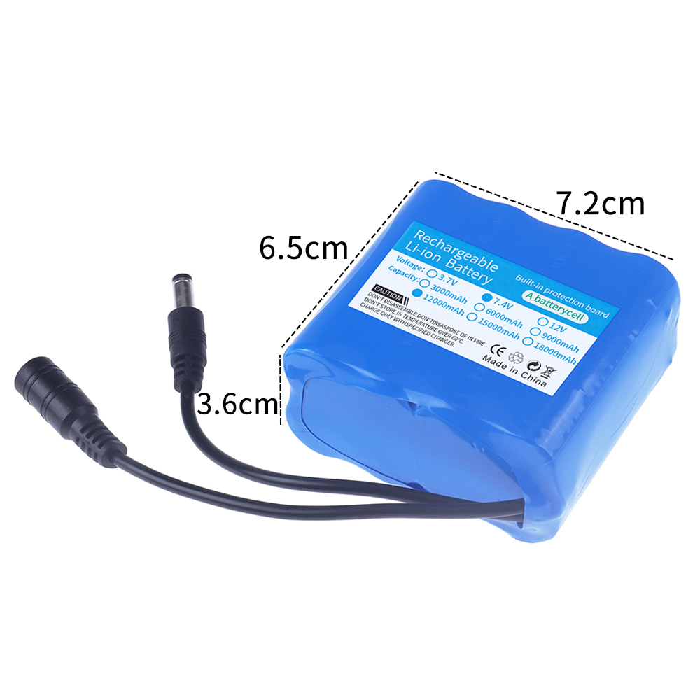 2S4P 18650 リチウム電池 7.4V 12000mA - Rc Hobby Light のレビューと価格