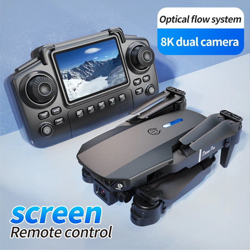 プロフェッショナルE88 PROドローン、スクリーン付き8K - Rc Hobby Helicopter のレビューと価格