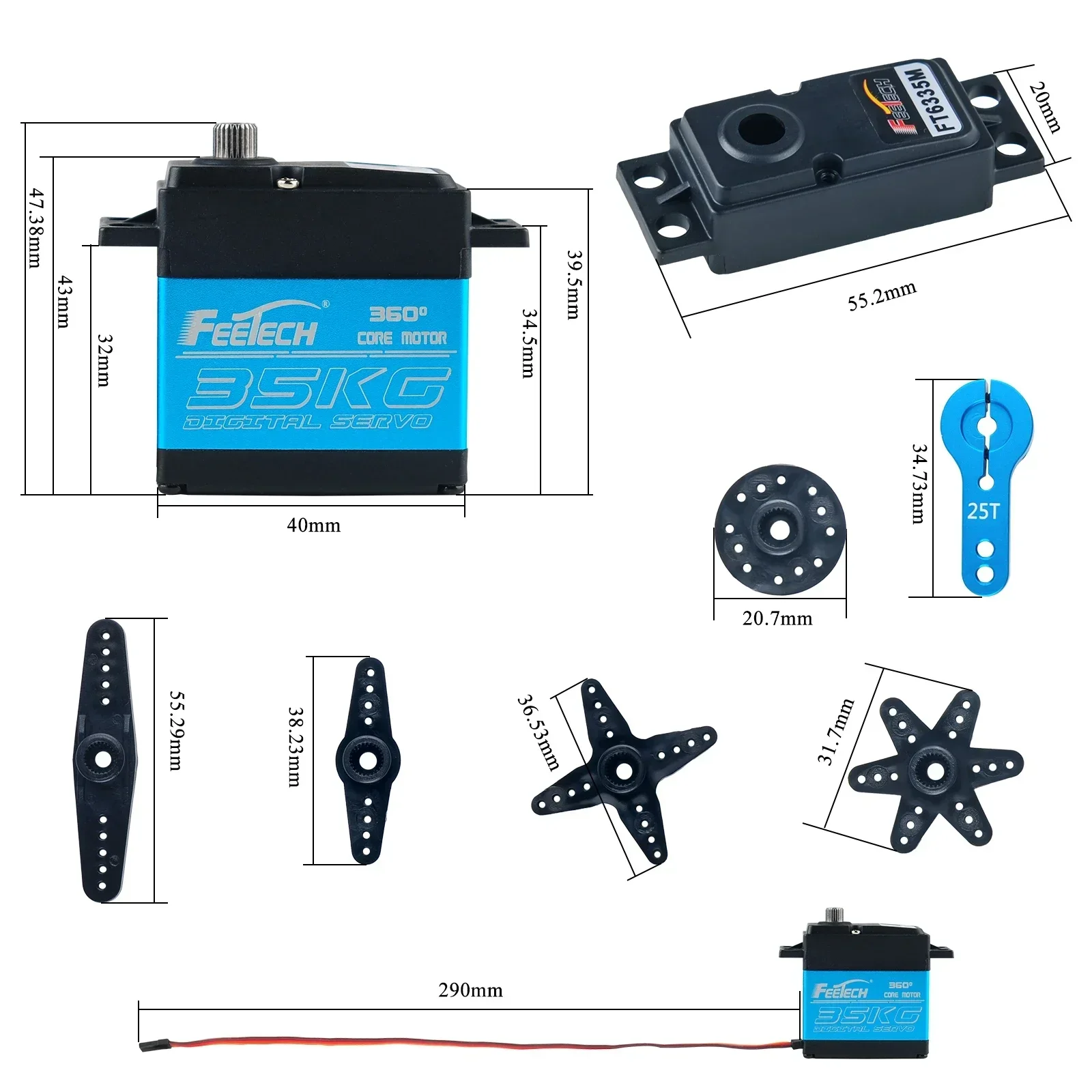 Feetech FT6335M デジタルRCサーボモーター  - Servo Metal Gear のレビューと価格