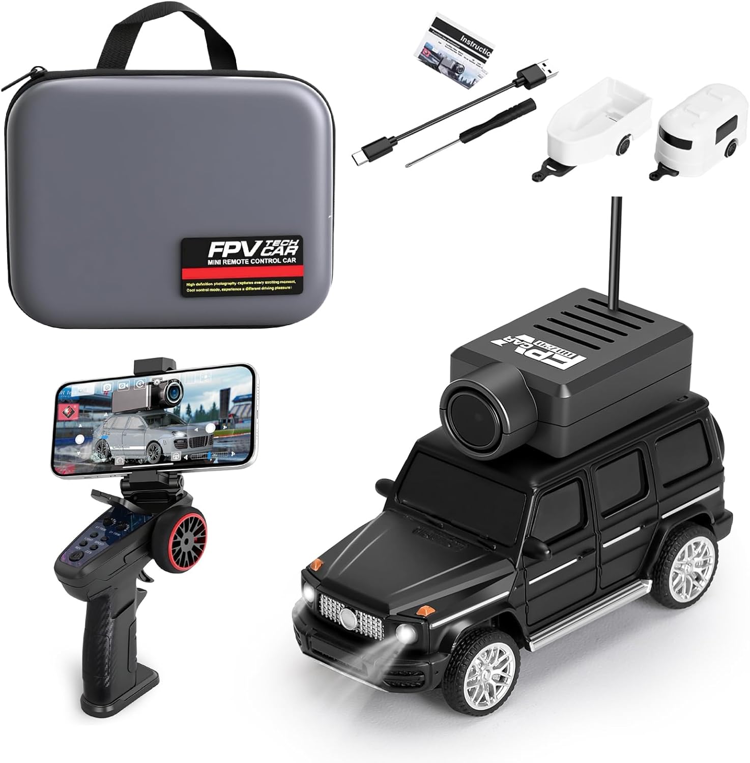 1:64スケールのFPVカメラ搭載RCドリフトカー、アプリ経 - Rc Hobby Light のレビューと価格