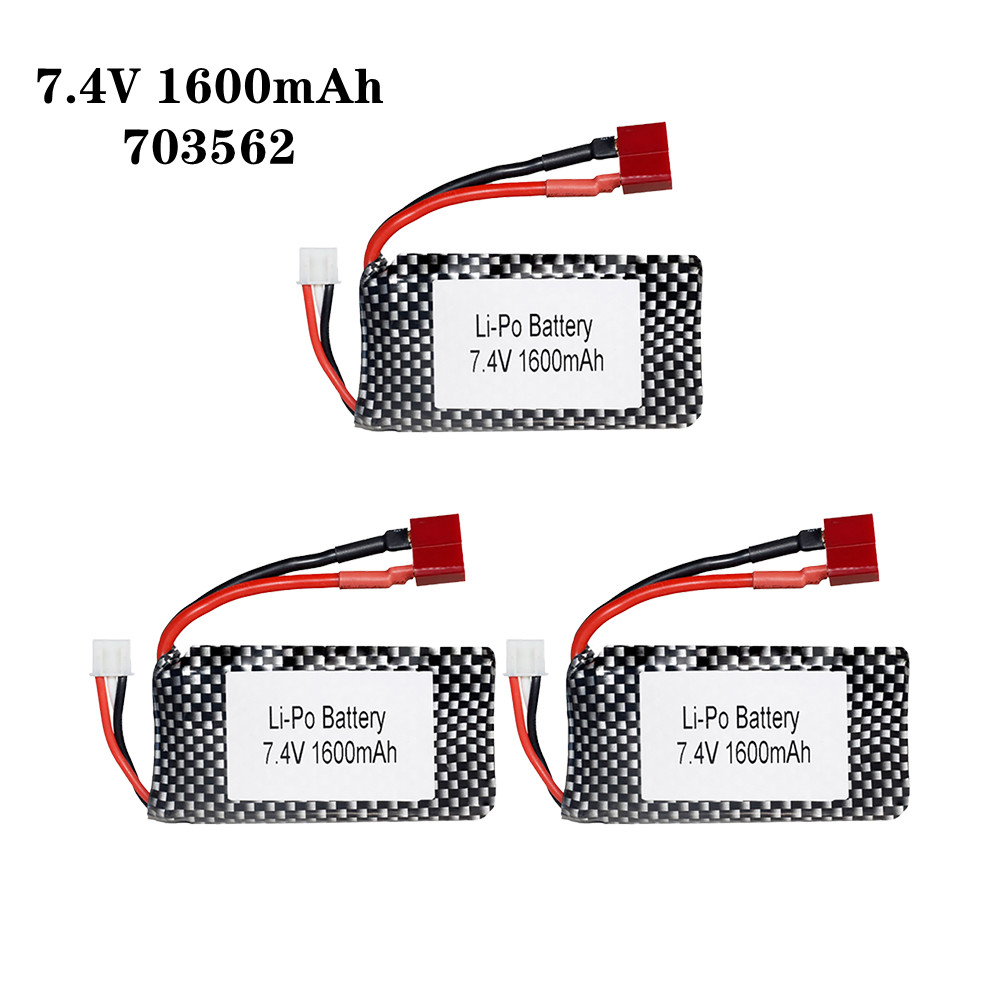 1/2/3ピース/ロット7.4v 1600mah 70356 - Rc Hobby Helicopter のレビューと価格